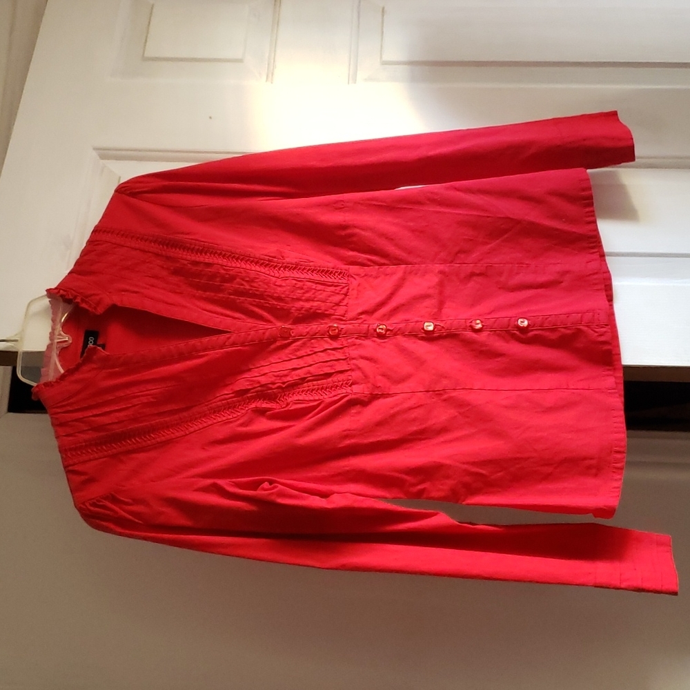 Red Spanish Frill Blouse